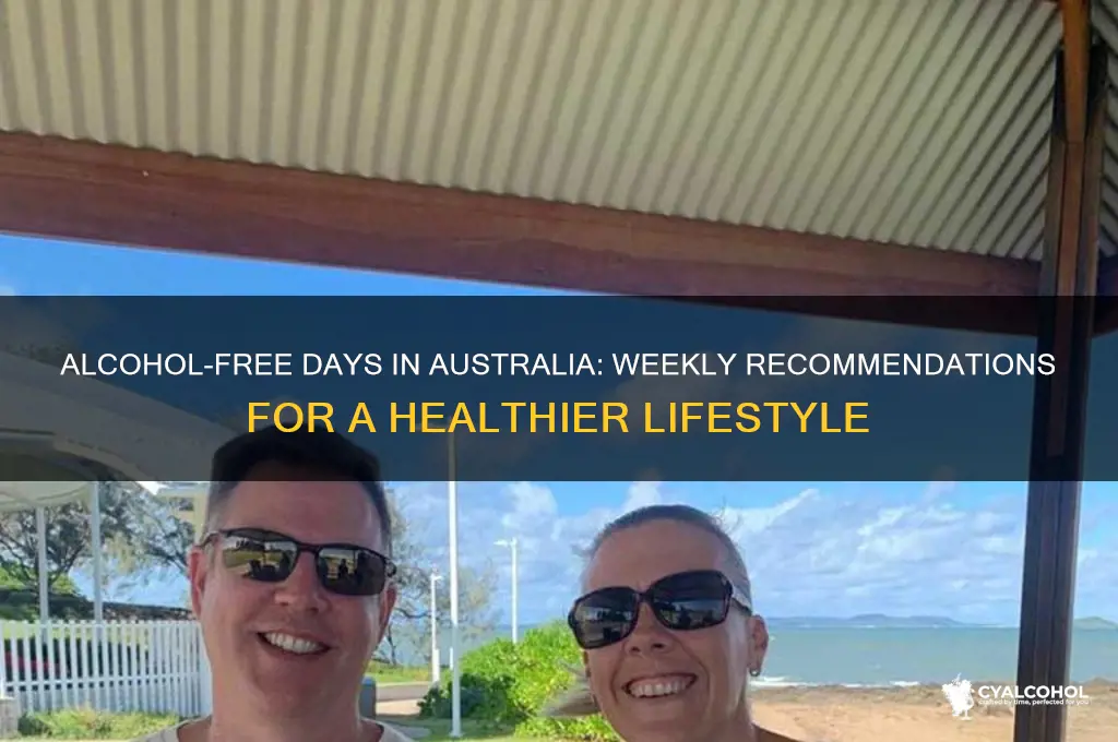 how many alcohol free days a week australia