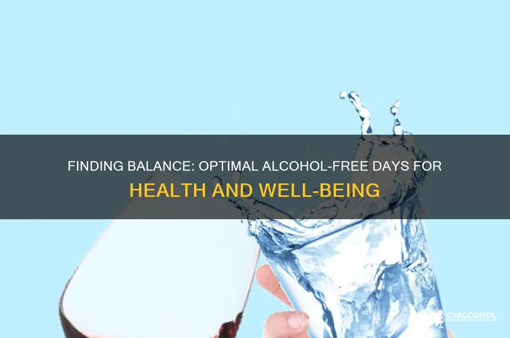 how many alcohol free days should you have