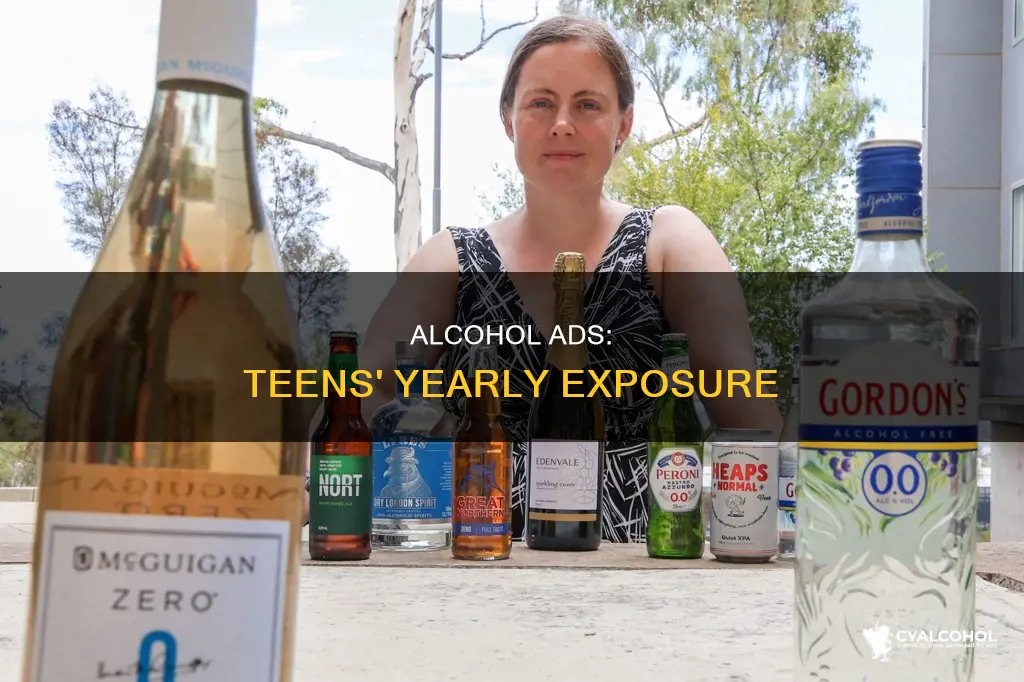 how many alcohol related commerials do teens see each yar