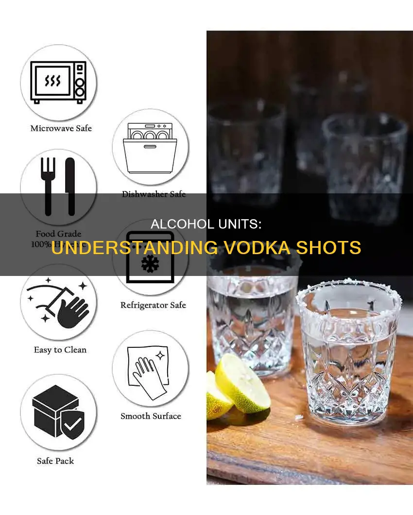 how many alcohol units in a shot of vodka