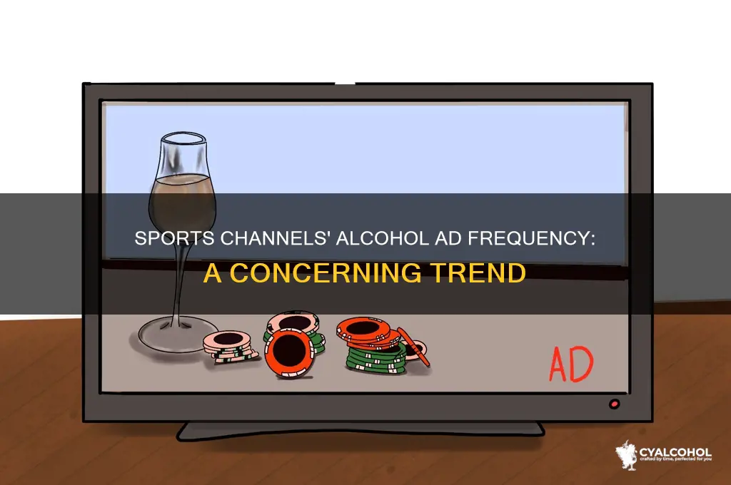 how many alcoholic ad have sports channels advertised