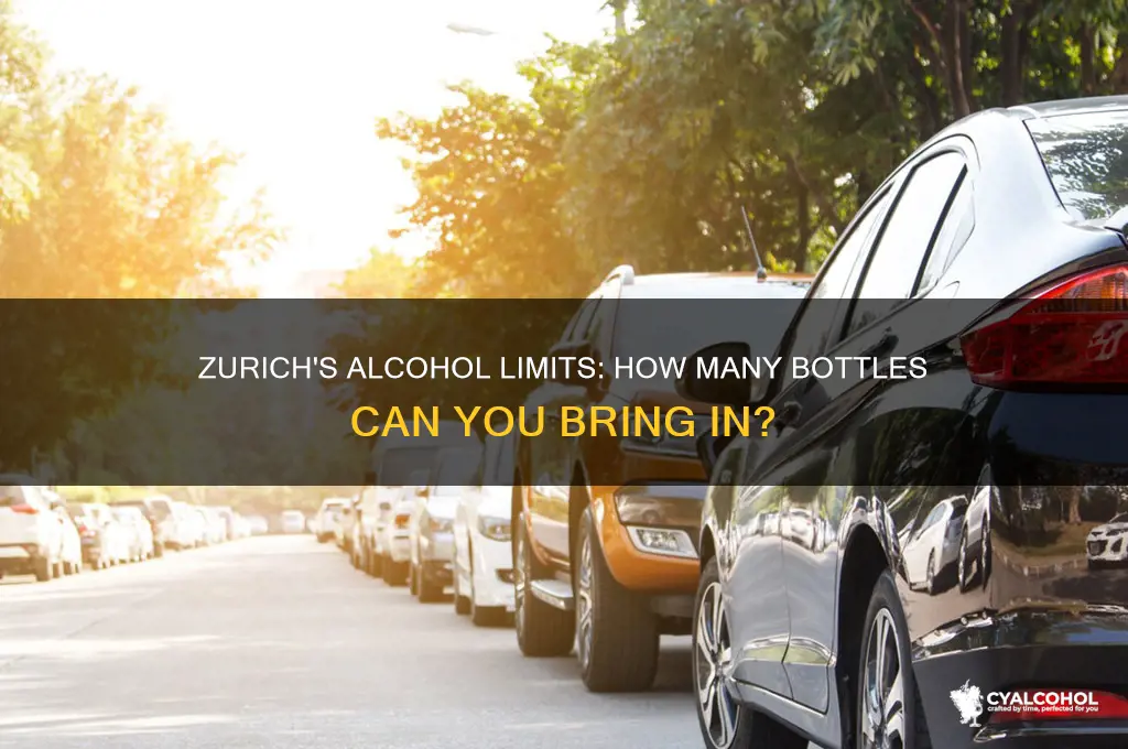 how many bottles alcohol into zurich