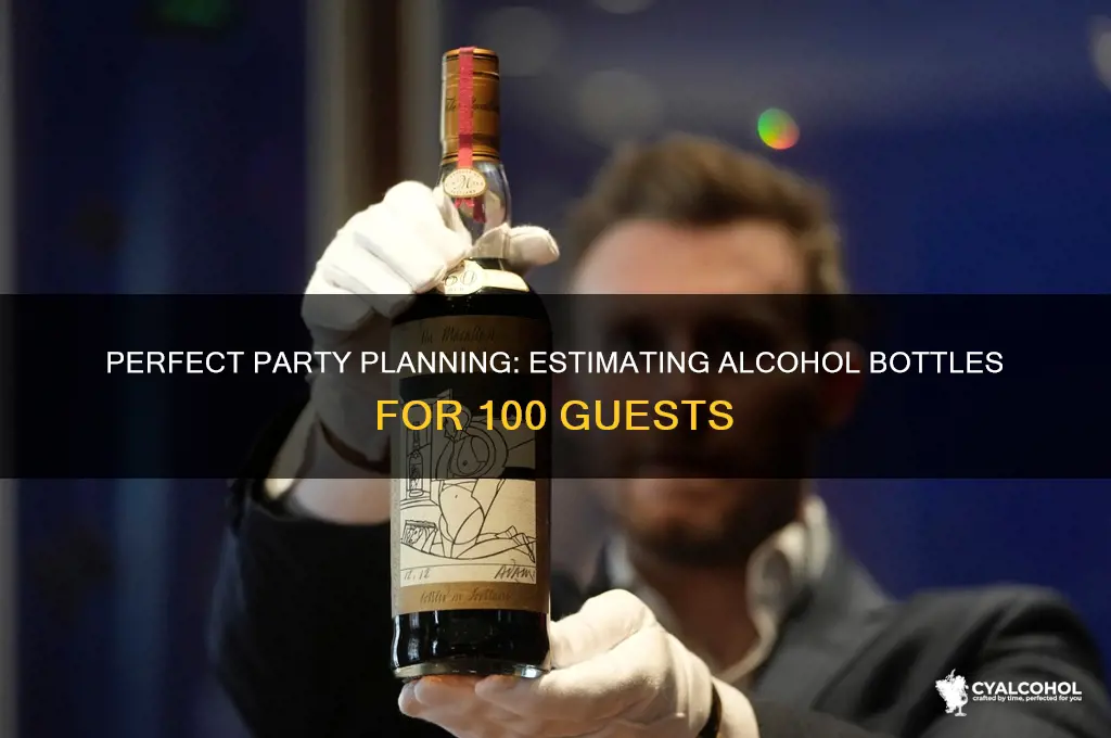 how many bottles of alcohol for 100 guests
