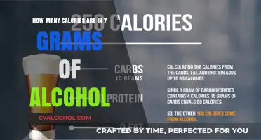 Calories in Alcohol: 7 Grams Equals How Much?