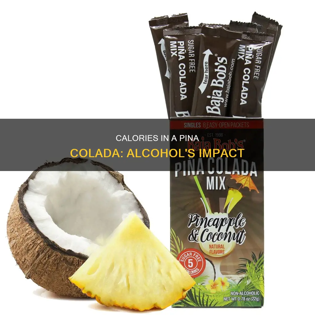 how many calories are in a pina colada with alcohol