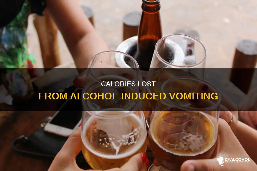 how many calories do you throw up from alcohol