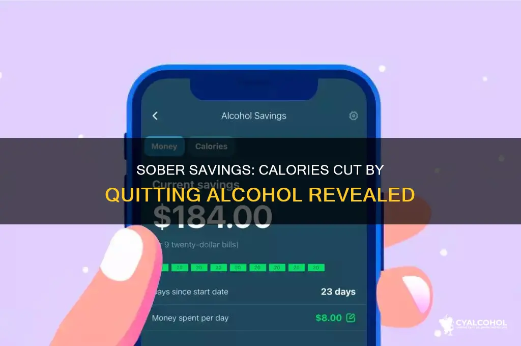 how many calories does cutting out alcohol provide