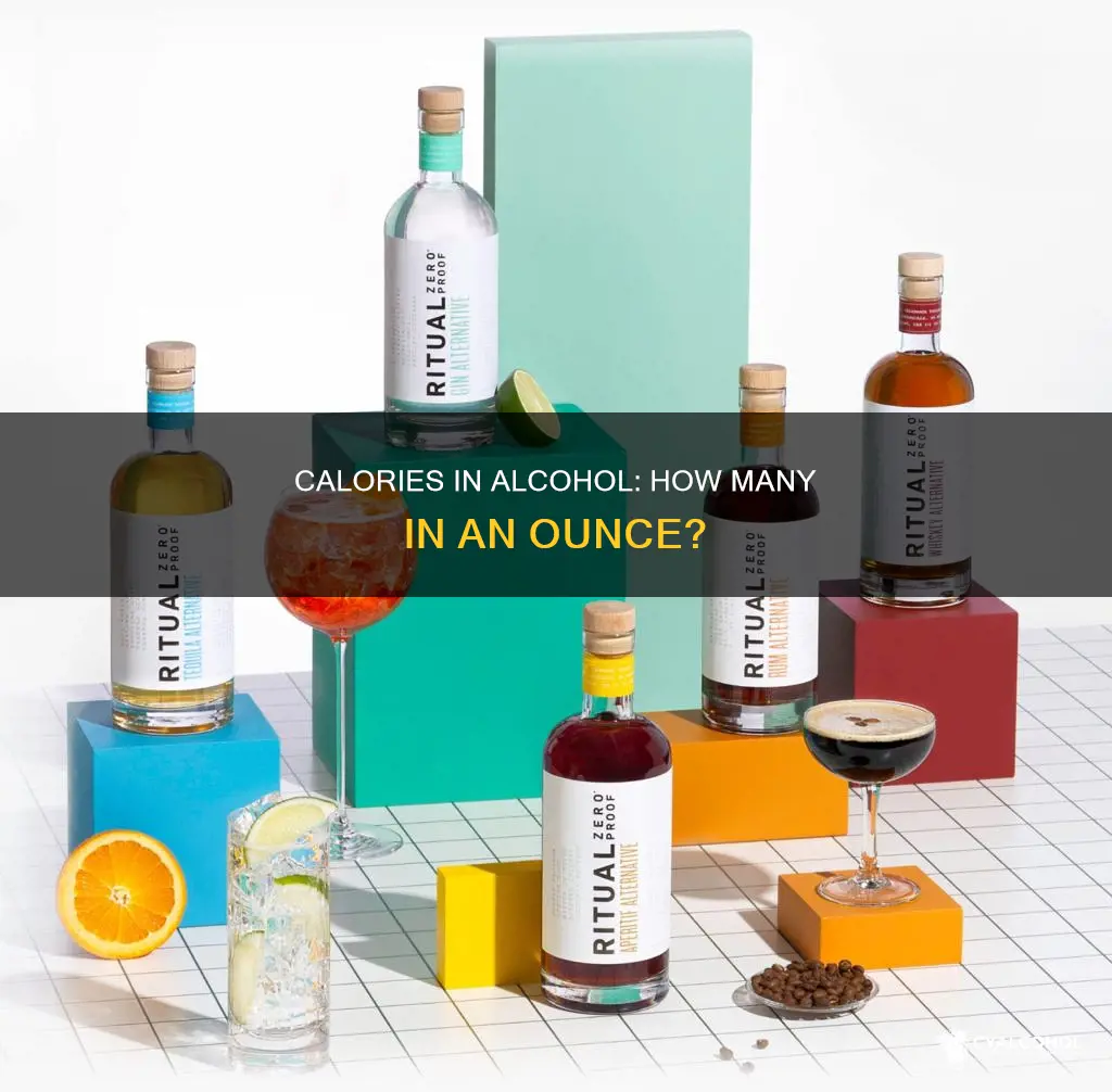 how many calories in 1 ounce of 80 proof alcohol