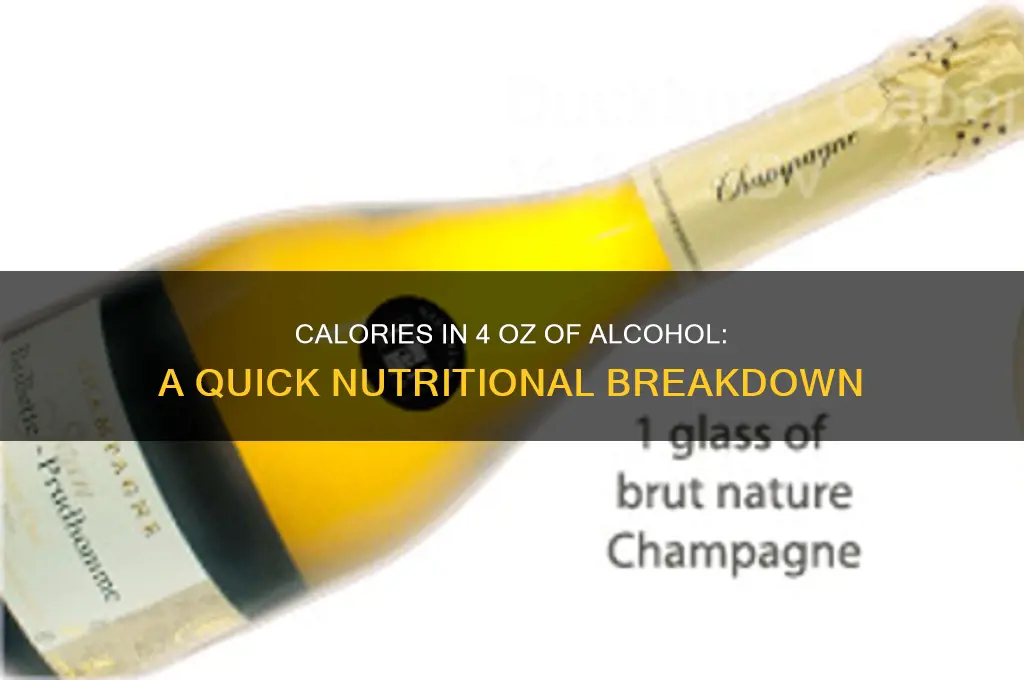 how many calories in 4 oz of alcohol