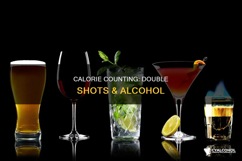 how many calories in a double shot of alcohol