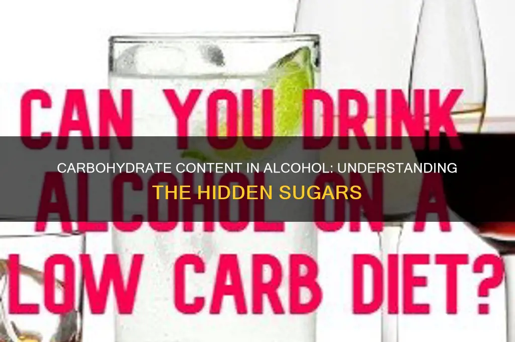 how many carbohydrates does alcohol have