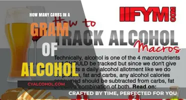 Carbs in Alcohol: Understanding the Gram-to-Carb Ratio