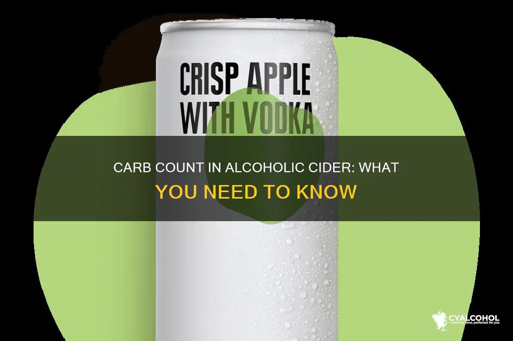 how many carbs in alcoholic cider