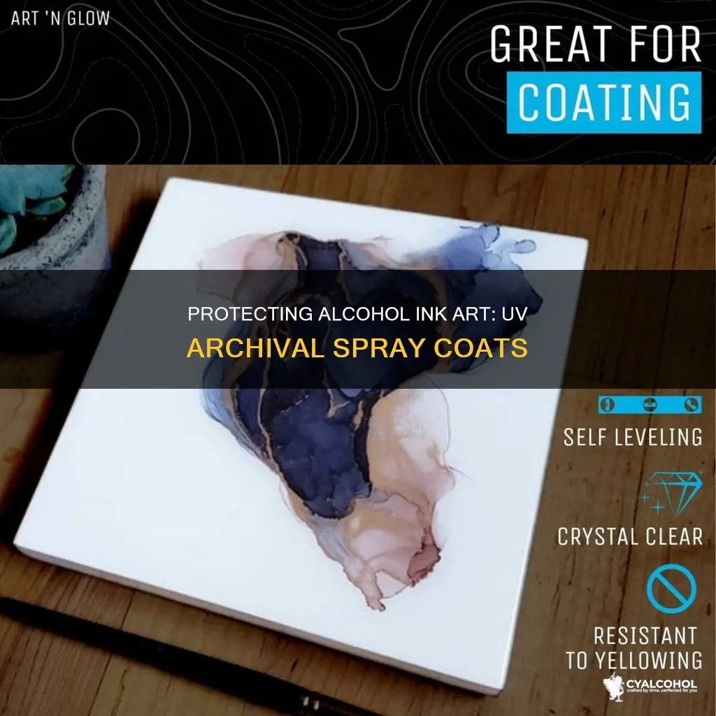 how many coats of uv archival spray for alcohol inks