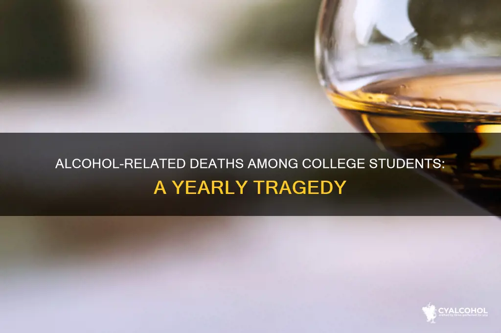 how many college students die each year alcohol
