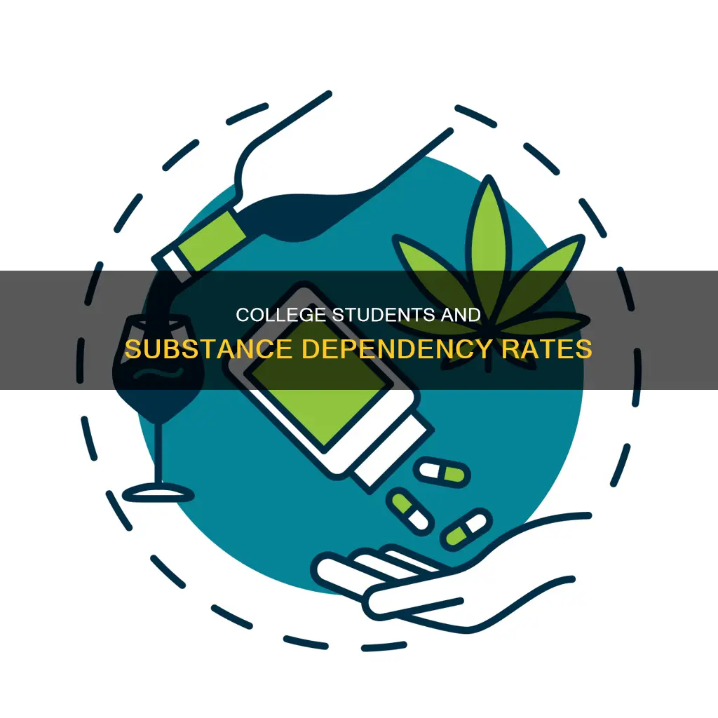 how many college students report alcohol and marijuana dependency