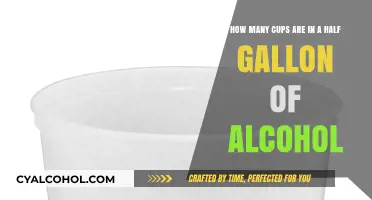Alcohol Conversion: Cups in Half a Gallon