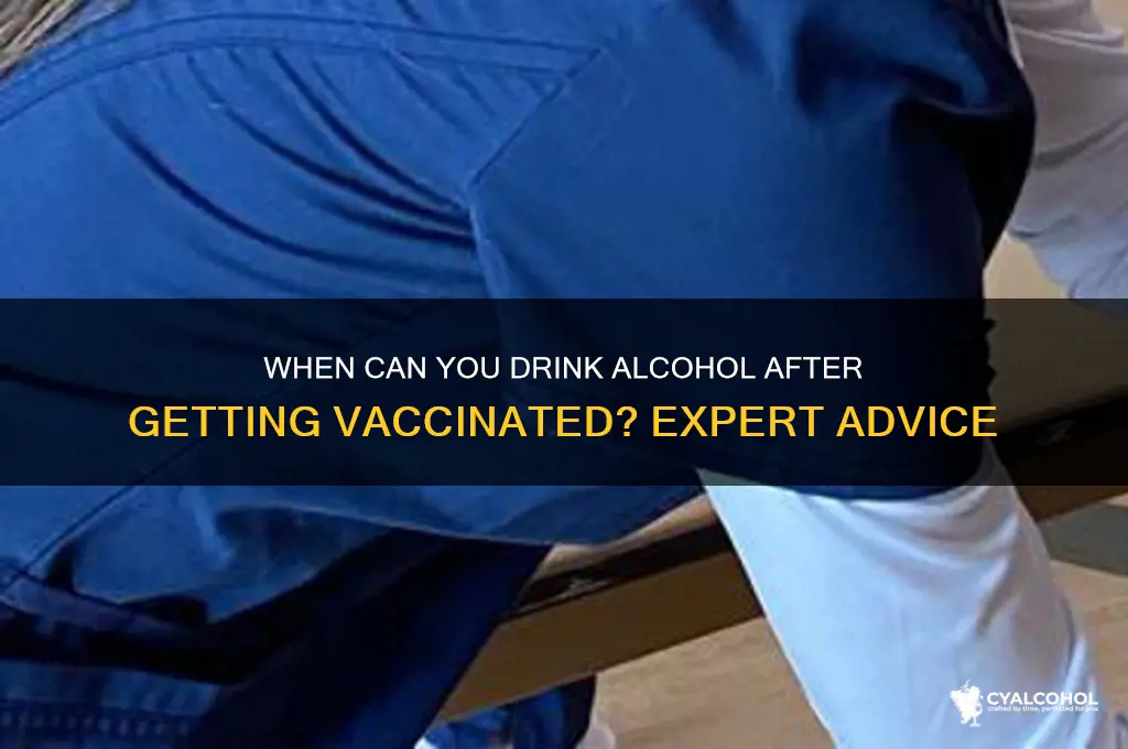 how many days after vaccine alcohol
