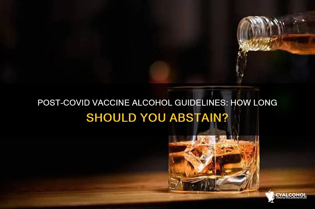 how many days avoid alcohol after covid vaccine