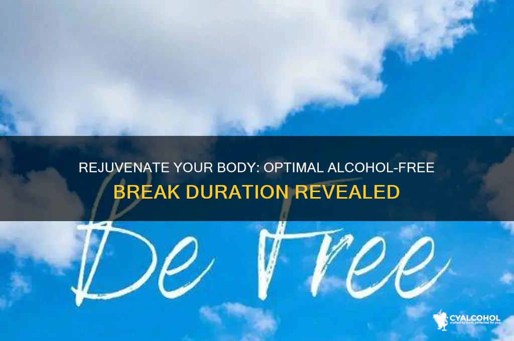 how many days break from alcohol