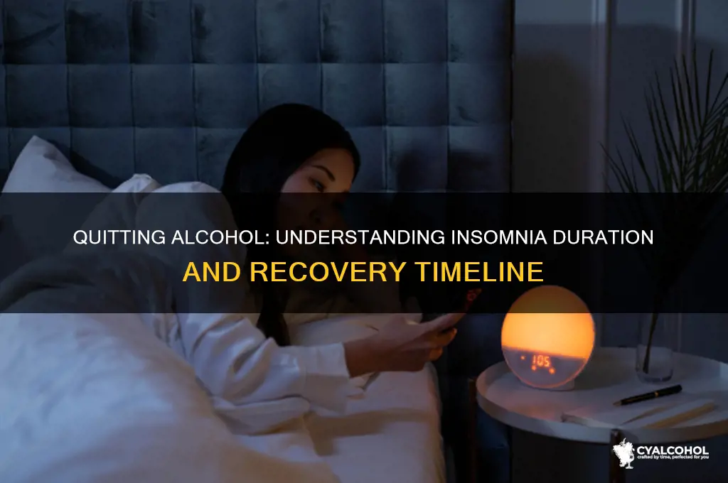 how many days of insomnia when quitting alcohol