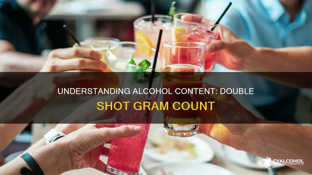 how many grams of alcohol are in a double shot