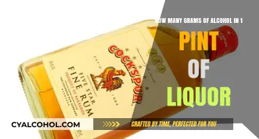 Liquor Pint Weight: Alcohol Grams Count