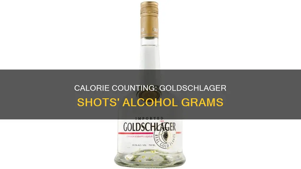 how many grams of alcohol per calorie goldschlager shots