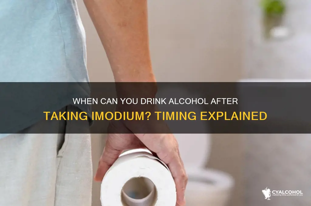how many hours after imodium alcohol