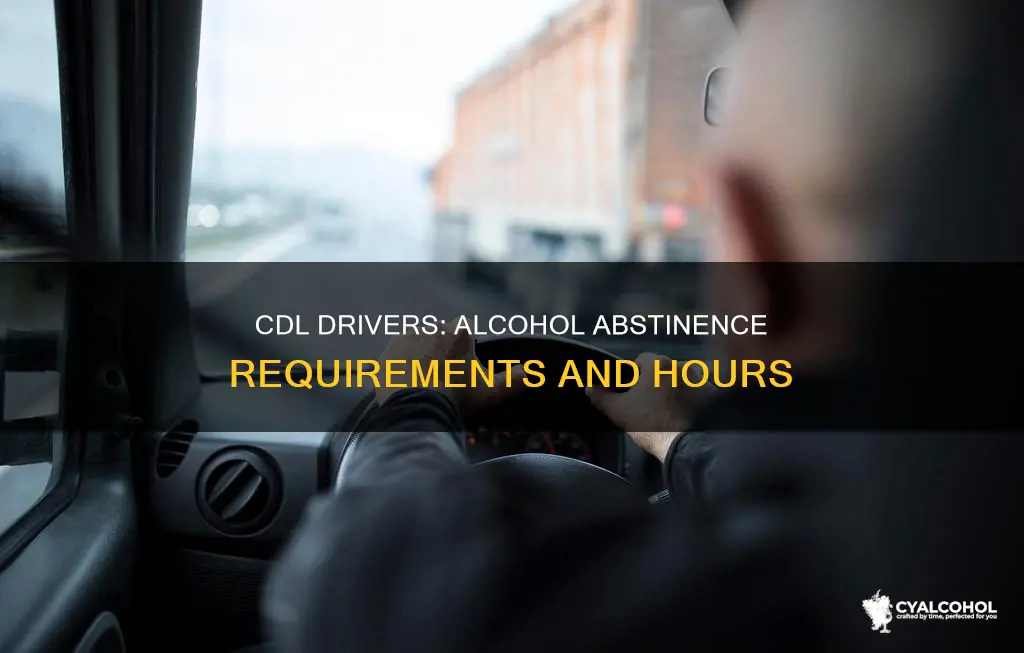 how many hours must cdl drivers abstain from alcohol