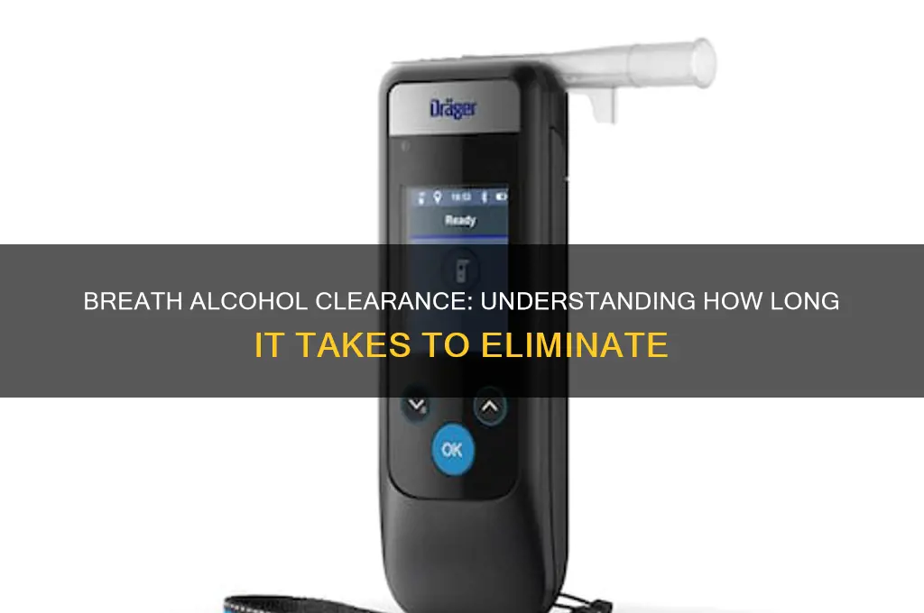 how many hours to remove alcohol from breath