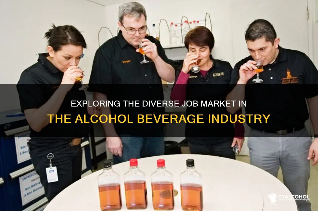 how many jobs are related to alcohol beverages