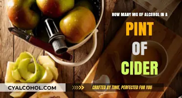 Cider's Alcohol Content: How Many MGs in a Pint?