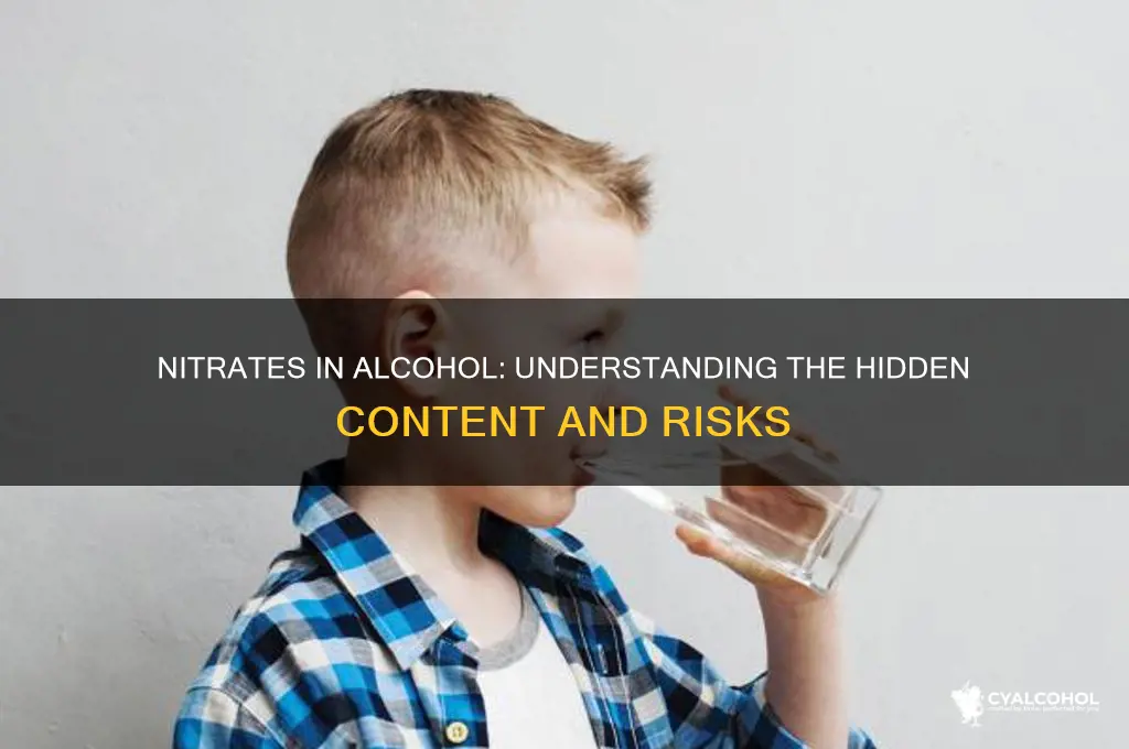 how many mg of nitrates are in alcohol