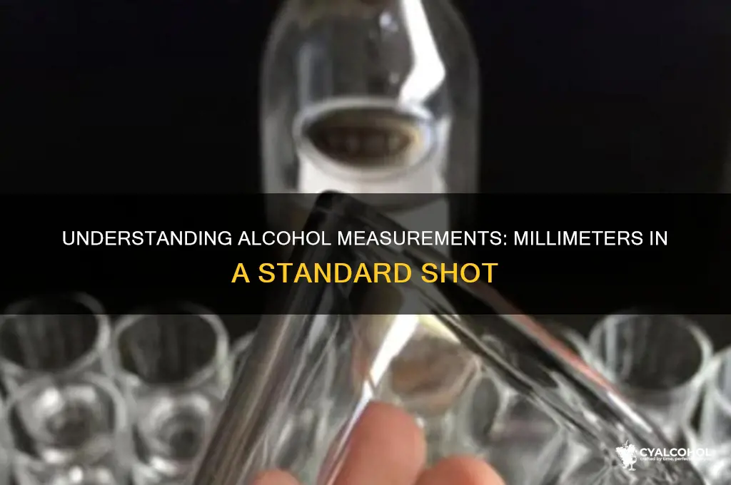 how many millimeters in a shot of alcohol