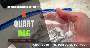 Mini Alcohol Bottles: Quart Bag Capacity