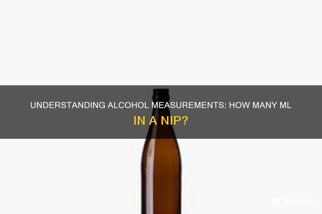 how many ml in a nip of alcohol