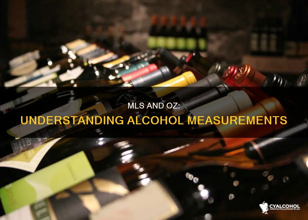 how many mls are in an oz of alcohol