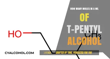 Molarity of T-Pentyl Alcohol: Understanding Milliliters to Moles