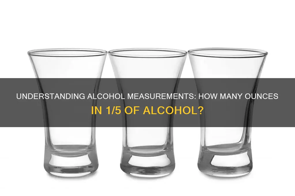 how many ounces is 1 5 of alcohol