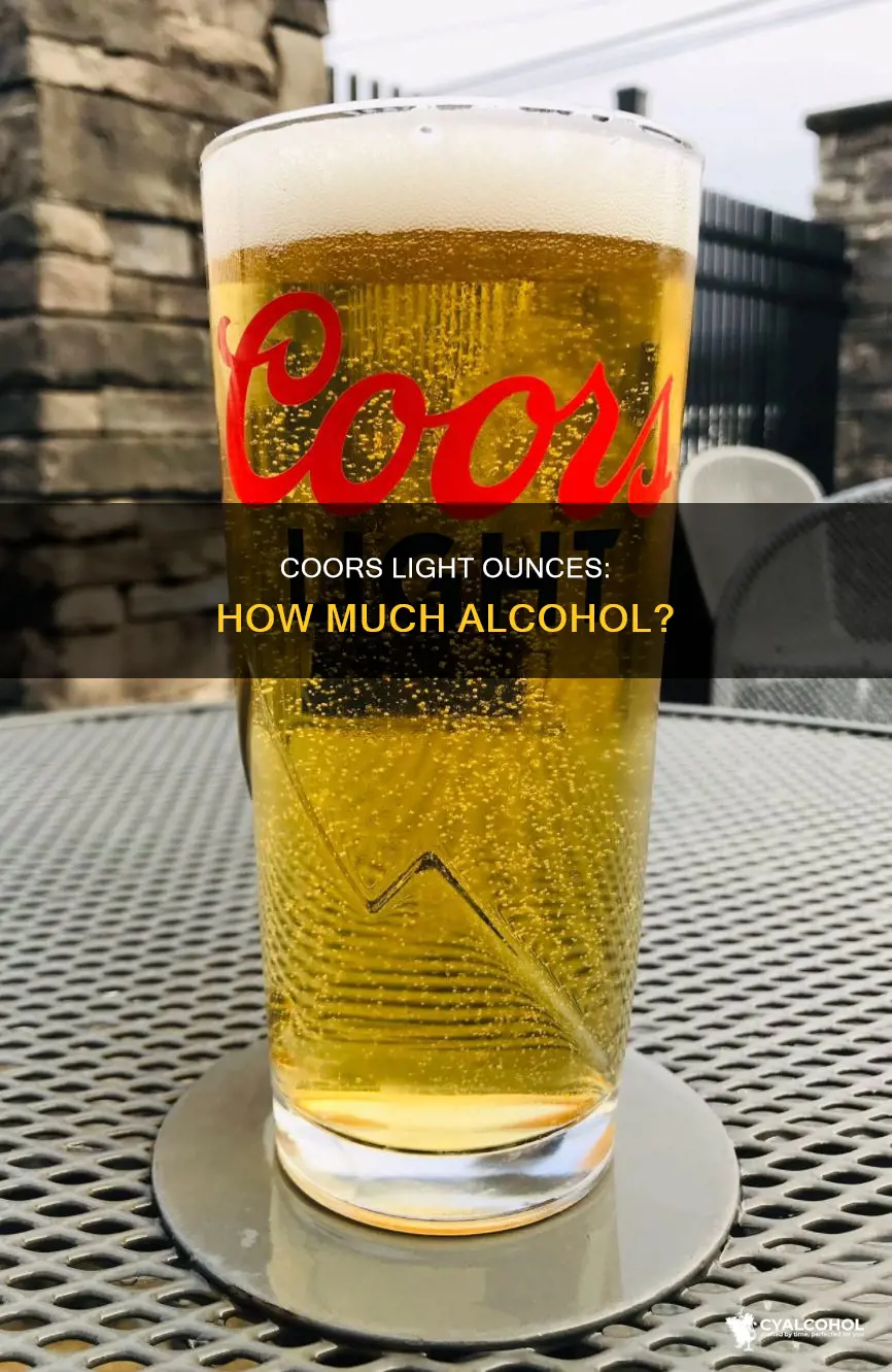 how many ounces of alcohol in a coors light