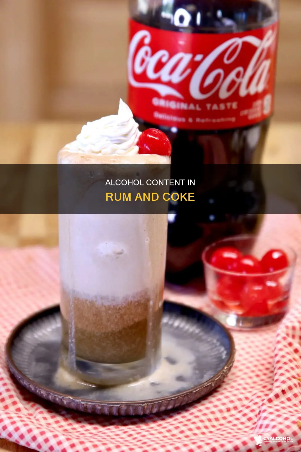how many ounces of alcohol in a rum and coke