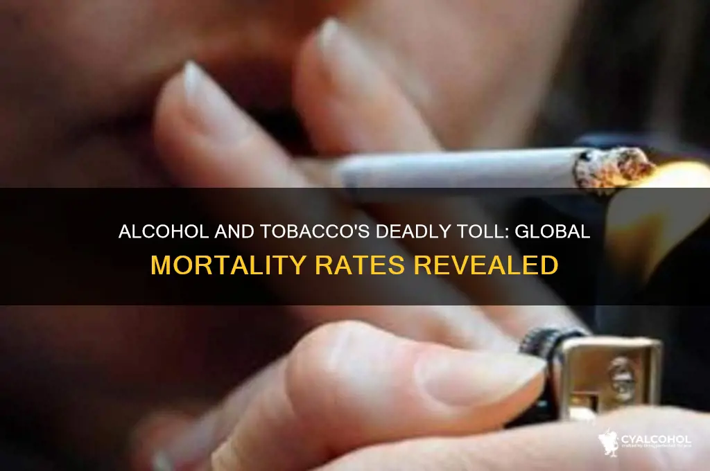 how many people die from alcohol and tabacoo