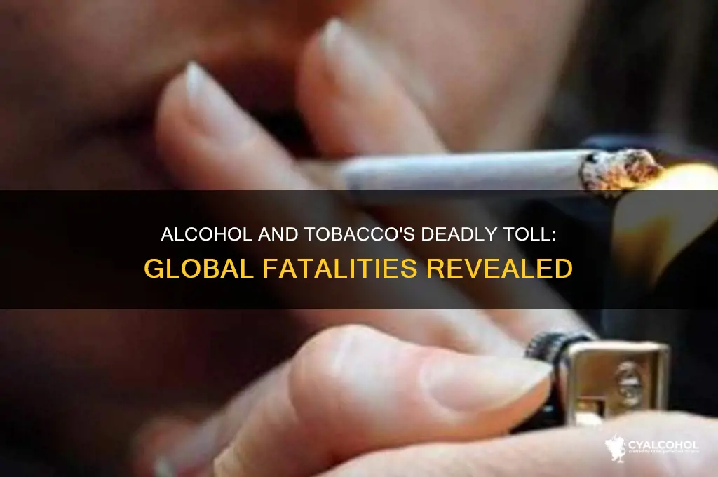 how many people die from alcohol and tobacco