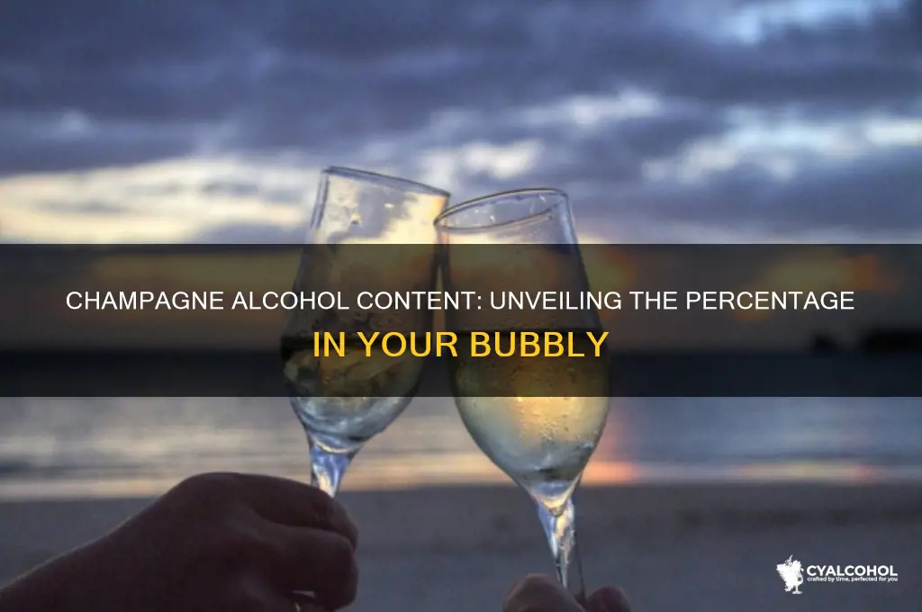 how many percent alcohol in champagne