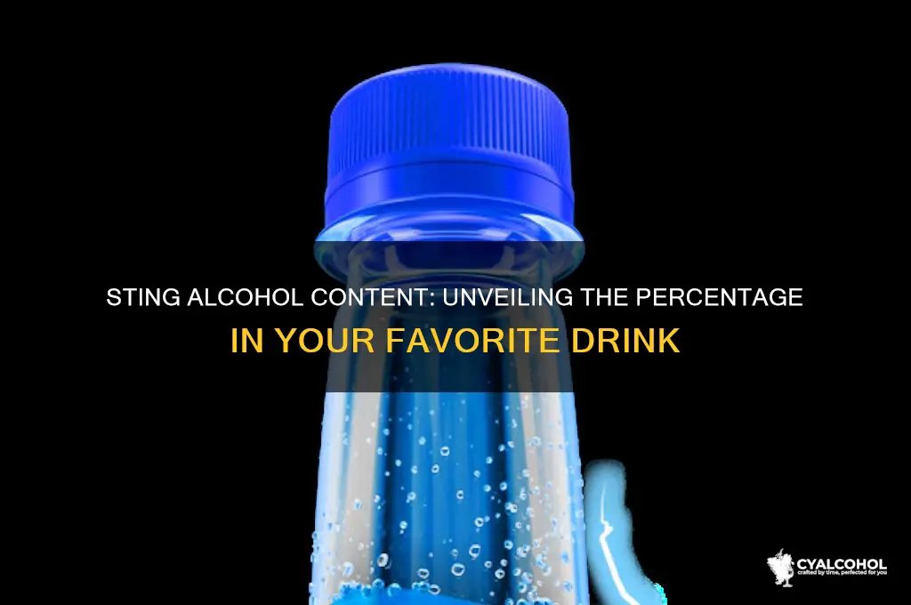 how many percent alcohol in sting