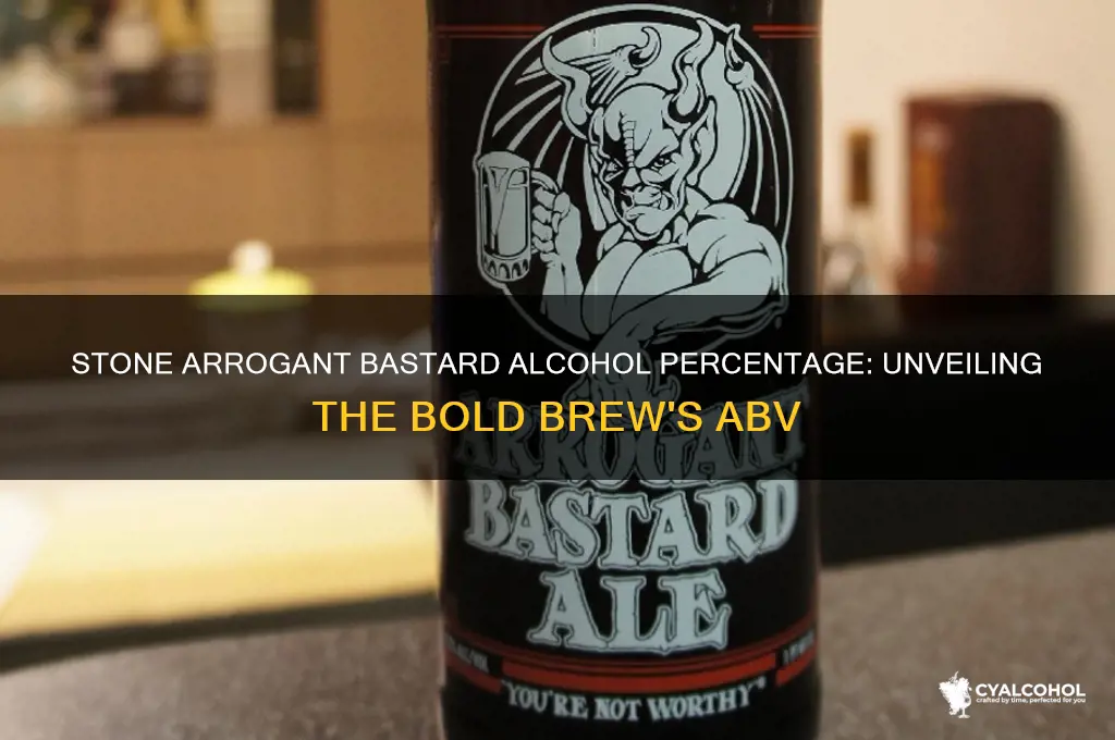 how many percent alcohol in stone arrogant bastard
