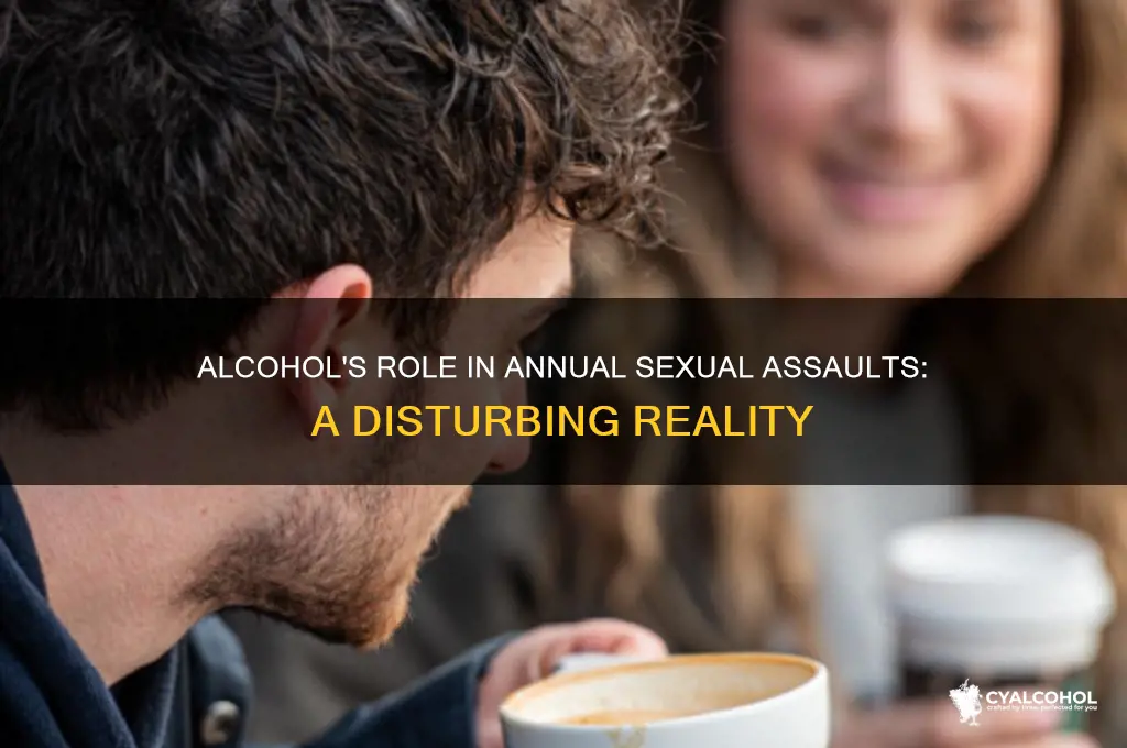 how many sexual assaults annually is alcohol present