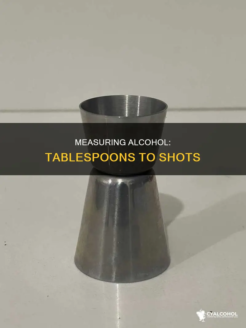 how many tablespoons are in a shot of alcohol