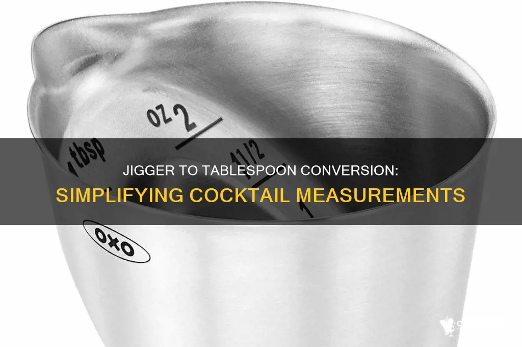 how many tablespoons in a jigger of alcohol